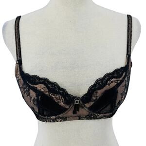 Eve's Temptation Black Lace Lined Lift Bra 32C
